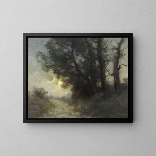 Route under the moon - François Cachoud — framed artwork on a wall
