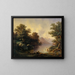 At the edge of Lake Brienz The Bathers - François Diday — framed artwork on a wall