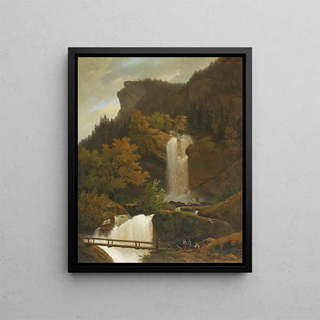 La cascade de Wändel près de Brienz - François Diday — framed artwork on a wall