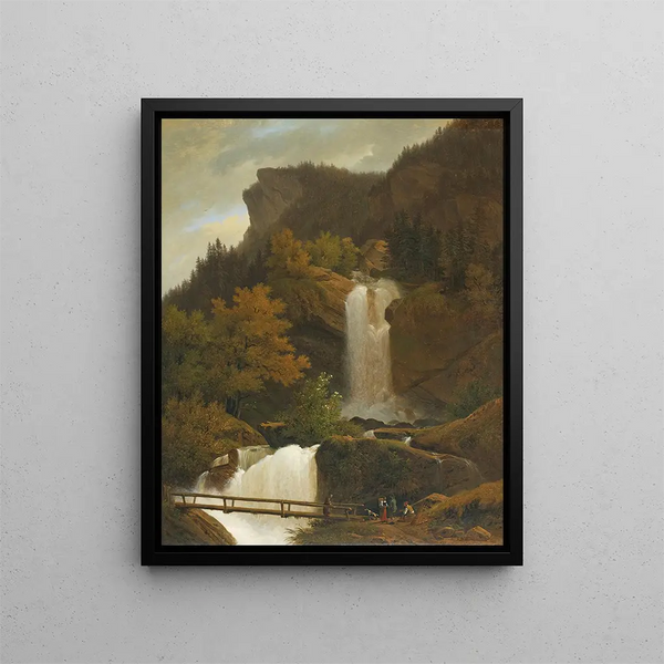 La cascade de Wändel près de Brienz - François Diday — framed artwork on a wall