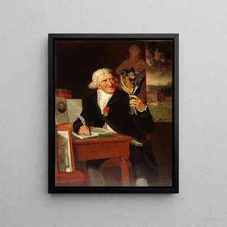 Portrait Painting of Antoine Parmentier 1737-1813 agronomist and philanthropist - François Dumont — framed artwork on a wall
