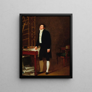 Portrait of an Architect - François Dumont — framed artwork on a wall