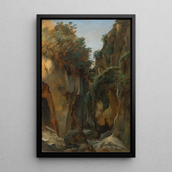 Ravin à Sorrente - François Édouard Bertin — framed artwork on a wall