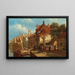 Petit marché de légumes à Reims - François Édouard Bertin — framed artwork on a wall