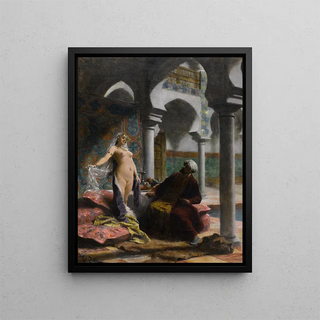 La nouvelle fille du harem - François Édouard Zier — framed artwork on a wall