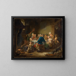 The Drinking King - François Eisen — framed artwork on a wall