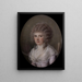 Portrait of a Young Woman with Curly Wig - François Ferrière — framed artwork on a wall