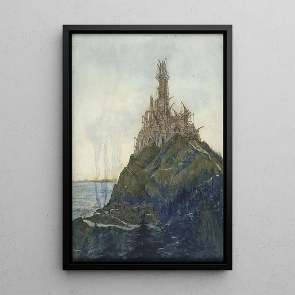 Temple of Thought dedicated to Beethoven under construction - François Garas — framed artwork on a wall