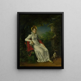 Franois Grard - Carolina Ferdinanda Louisa of Sicily 17981870 Wife of Charles Ferdinand Duc de Berry in the Park of Bagatelle in the Bois de Boulogne near Paris.webp