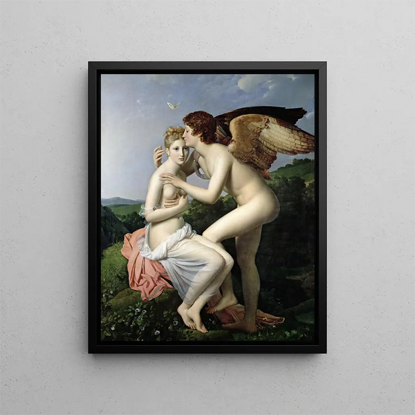Cupid and Psyche - François Gérard — framed artwork on a wall