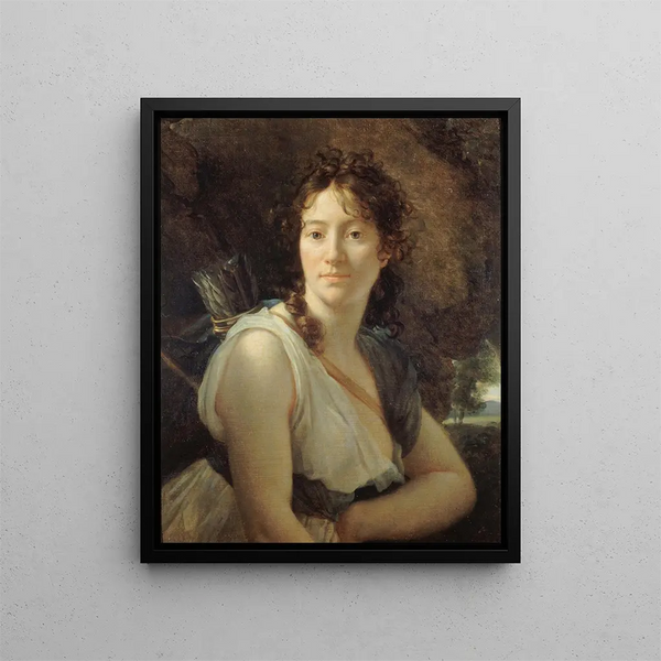 Portrait painting of Mademoiselle Duchesnois 1777-1835, member of the French Comedy in the role of Dido - François Gérard — framed artwork on a wall
