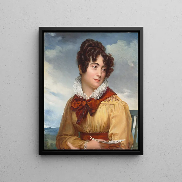 Portrait of Alexandre Gérard, artist's sister-in-law - François Gérard — framed artwork on a wall