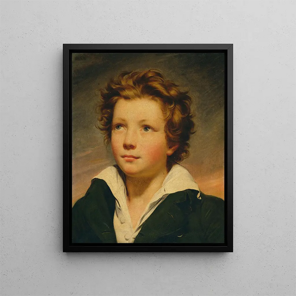 Portrait of a Boy - François Gérard — framed artwork on a wall