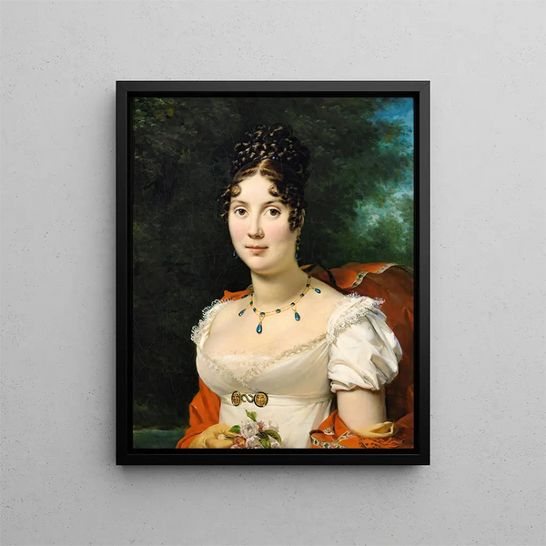 Portrait of a Young Woman - François Gérard — framed artwork on a wall
