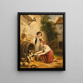 A Faithful Friend - François Grenier — framed artwork on a wall