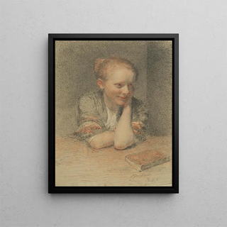A Good Read - François Guiguet — framed artwork on a wall