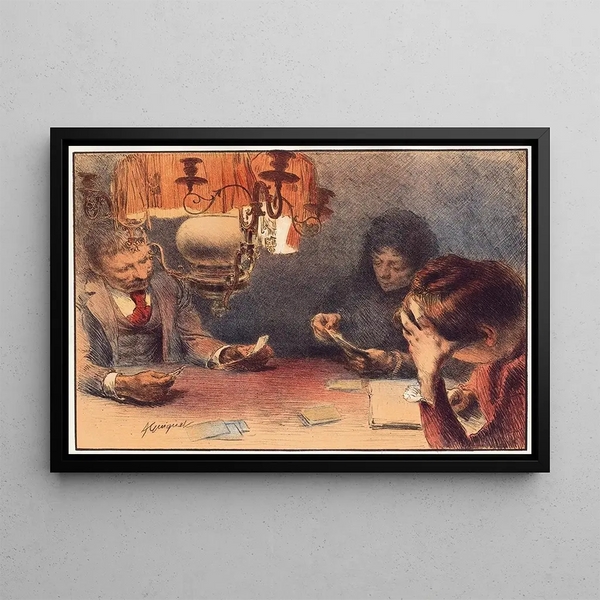 La Lampe - François Guiguet — framed artwork on a wall