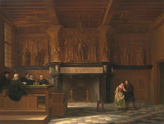 The courtroom of Burg t Vrije in Bruges - François Joseph Corneille Haselaer — artwork view