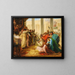 Ptolemy Philopator struck by death while desecrating the temple of Jerusalem - François Joseph Heim — framed artwork on a wall