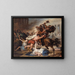 Study for the destruction of Jerusalem by the Romans - François Joseph Heim — framed artwork on a wall