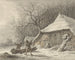 Winter landscape painting with farm near Voorbroek in Terborg - François Joseph Pfeiffer II — artwork view