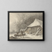 Winter landscape painting with farm near Voorbroek in Terborg - François Joseph Pfeiffer II — framed artwork on a wall