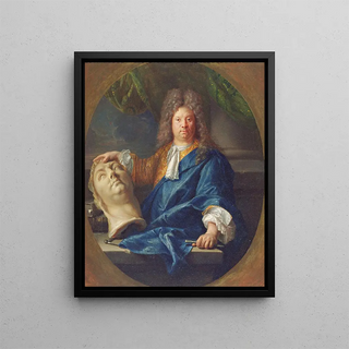 Portrait of Antoine Coysevox - François Jouvenet — framed artwork on a wall
