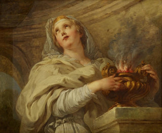 A vestal tending the fire - François Lemoyne — artwork view