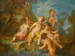 Les Amours des pêcheurs - François Lemoyne — artwork view