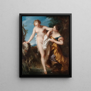 La Baigneuse - François Lemoyne — framed artwork on a wall