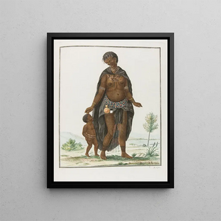 Femme Caminouquoise - François Levaillant — framed artwork on a wall