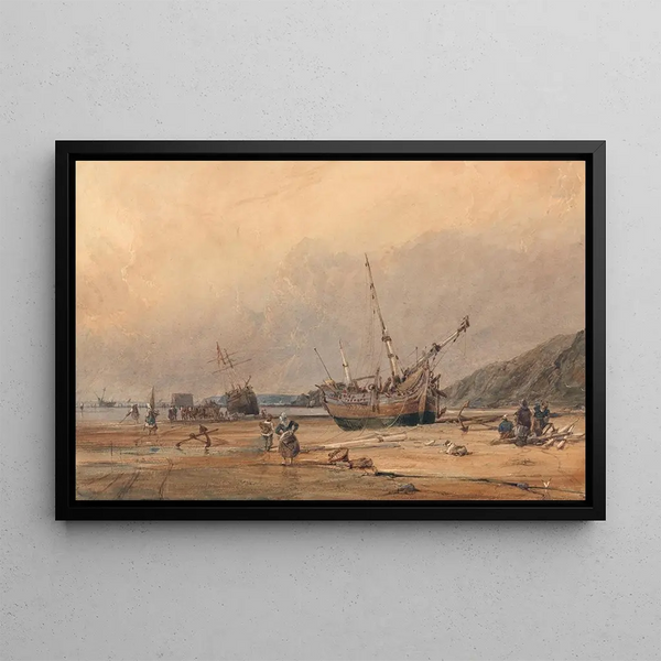 Sables de Calais - François Louis Thomas Francia — framed artwork on a wall