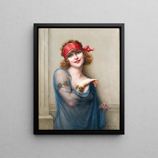 The Blue Veil - François Martin-Kavel — framed artwork on a wall