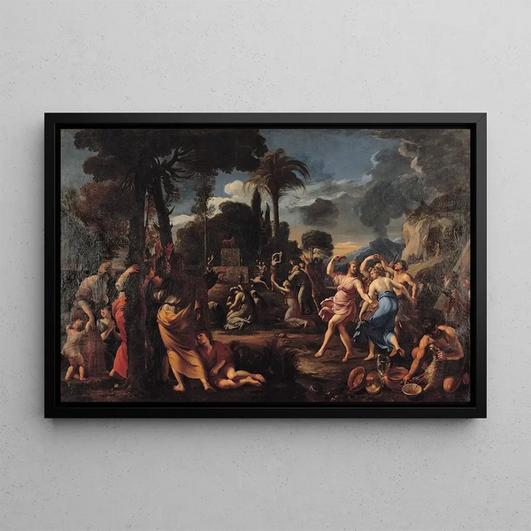 the Adoration of the Golden Calf - François Perrier — framed artwork on a wall