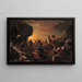 Moses Strikes Water from the Rock - François Perrier — framed artwork on a wall