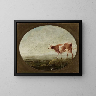 Cow in the meadow - François Ryckhals — framed artwork on a wall