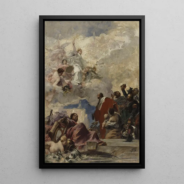 La Paix et la Ville de Pantin - François Schommer — framed artwork on a wall