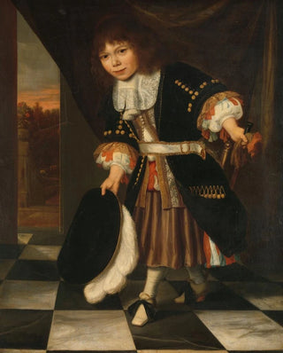 Portrait of a boy called The young son of Admiral van Nes - François Verwilt — artwork view