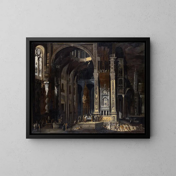 The Circumcision of Christ - François de Nom — framed artwork on a wall