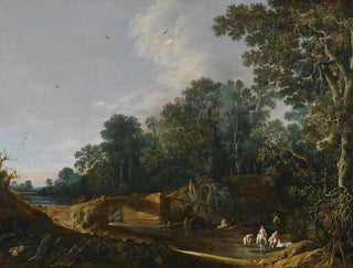 Landscape Painting with Venus's Toilet - François van Knibbergen — artwork view