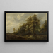Route dans les bois avec figures de staffage - François van Knibbergen — framed artwork on a wall