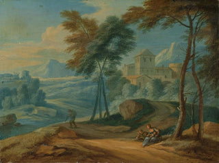 Italian wooded landscape with figures - Frans Boudewyns — artwork view