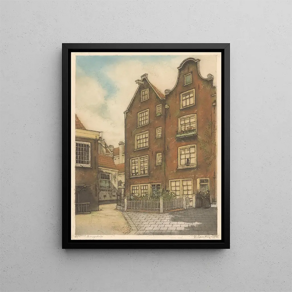 Bagijnhofje - Frans Everbag — framed artwork on a wall