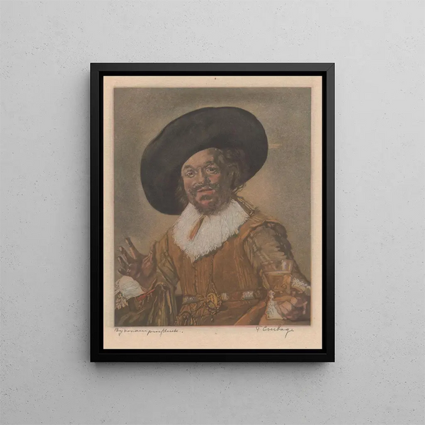 Happy Drinker - Frans Everbag — framed artwork on a wall