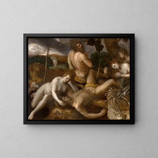 The Lamentation over Abel - Frans Floris — framed artwork on a wall