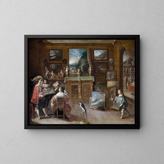 A visit to the art dealer - Frans Francken the Younger — framed artwork on a wall
