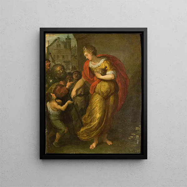 Allegory of Generosity - Frans Francken the Younger — framed artwork on a wall