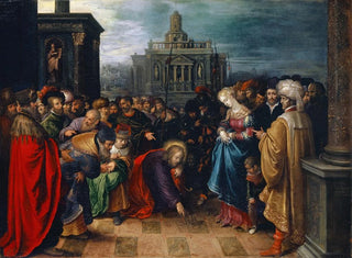The Christ and the Adulteress - Frans Francken the Younger — artwork view