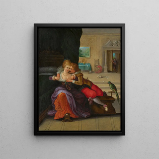 Sentiment Painting - Frans Francken the Younger — framed artwork on a wall