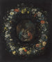 Flower Garland Painting with the Adoration of the Shepherds - Frans Francken the Younger — artwork view